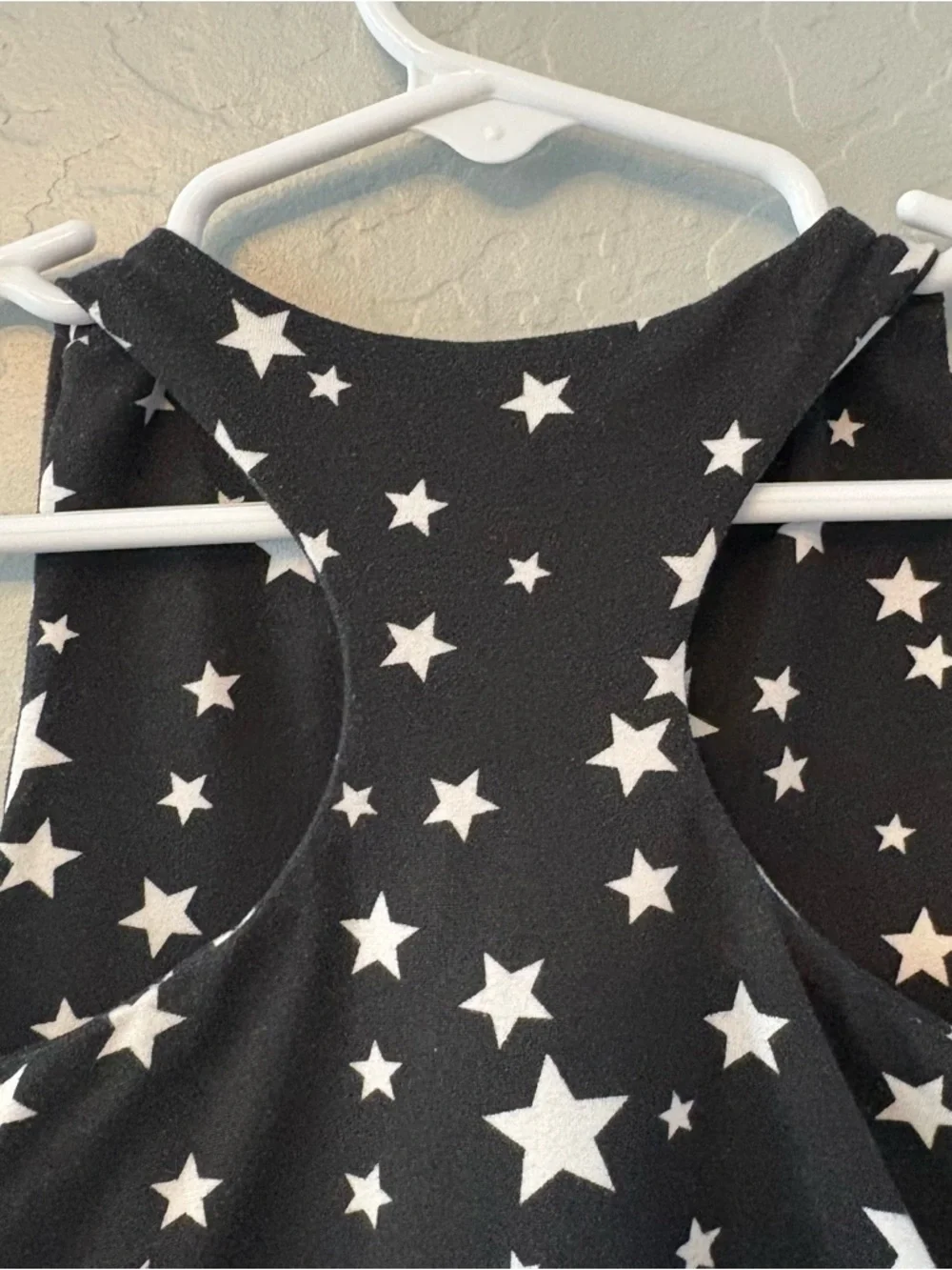 Willa B black and white star print racerback dance gymnastics outfit size 2/3